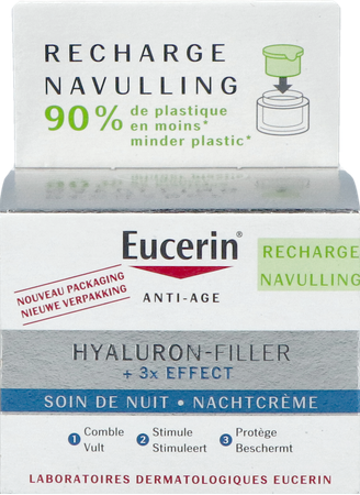 Eucerin Hyaluron-filler X3 Nachtcreme Navul. 50ml 4