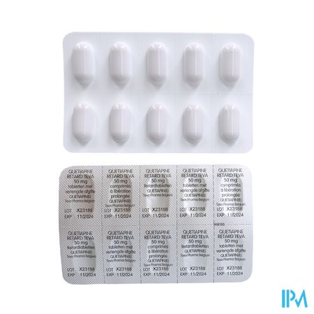 Quetiapine Retard Teva 50mg Verl.afgifte Comp 100 2