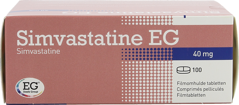 Simvastatine Eg 40mg Pi Pharma Filmomh Tabl100 Pip 1