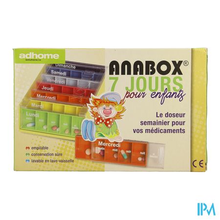 Kinderpillendoos Anabox 7x5 Rainbow Fr 1