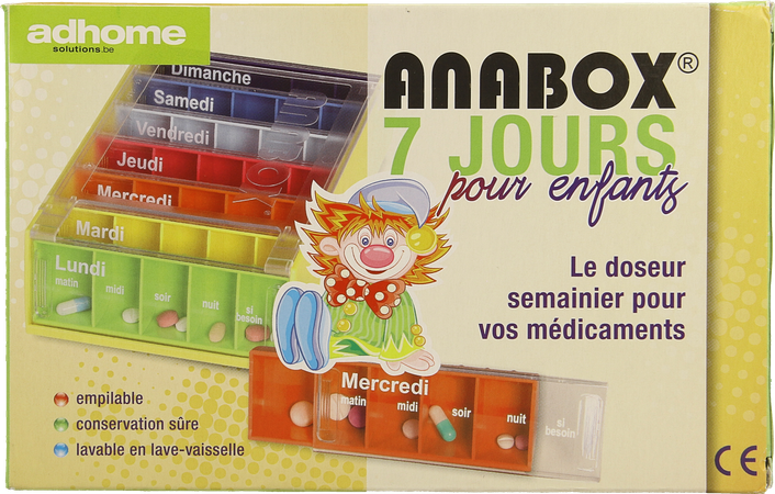 Kinderpillendoos Anabox 7x5 Rainbow Fr 1