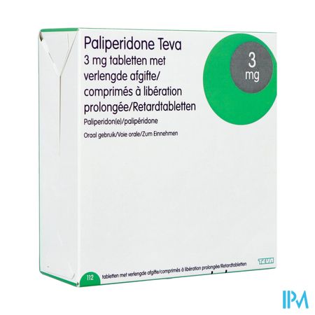 Paliperidone Teva 3mg Verl.afgifte Comp 112 X 3mg