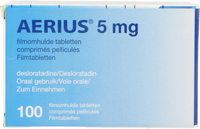 Aerius 5mg Pi Pharma Comp Pell 100 X 5mg Pip 1