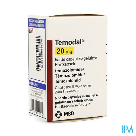 Temodal 20 mg gél. sachet 5