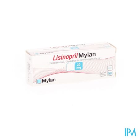 Lisinopril Viatris 20mg Tabl 50