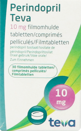 Perindopril Teva 10,0mg Comp Pell 30 X 10,0mg 1