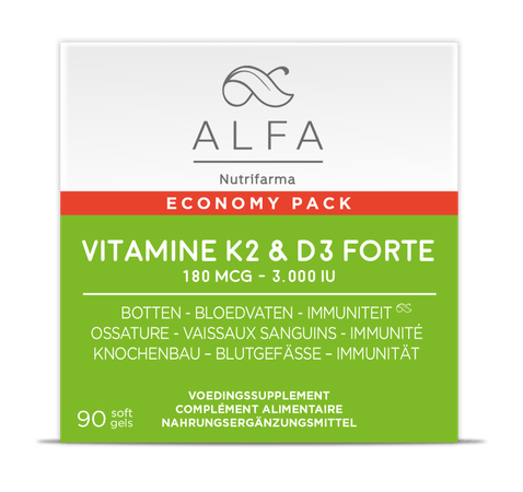 ALFA Vitamine K2 & D3 Forte Softcaps 90