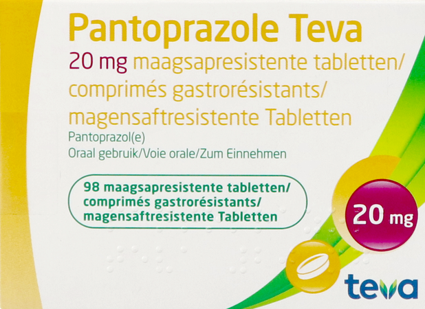 Pantoprazole Teva 20mg Comp Gastro Resist 98x20mg 2