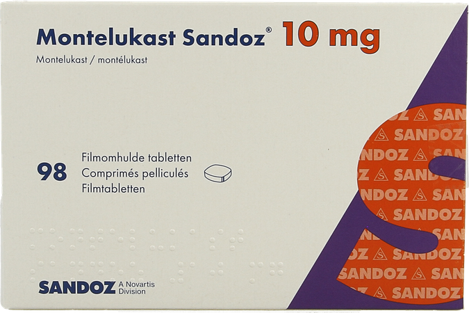 Montelukast Sandoz 10mg Filmomh Tabl 98 X 10mg 3