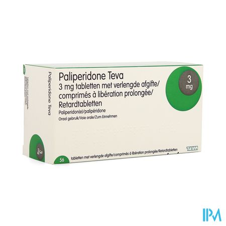 Paliperidone Teva 3mg Verl.afgifte Comp 56 X 3mg