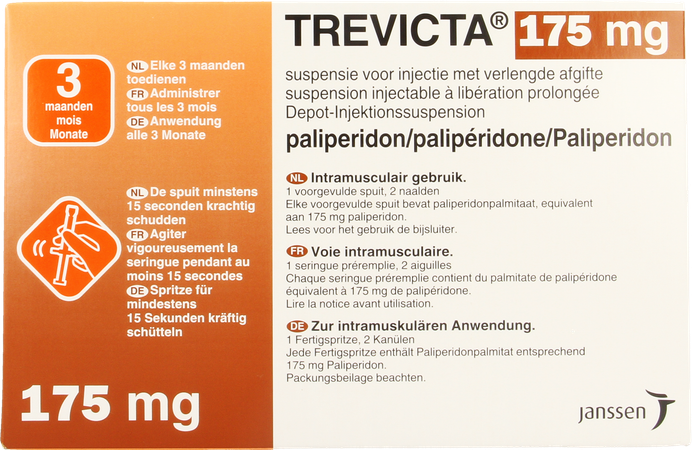 Trevicta 175mg Verl.afgifte Voorgev.spuit 1+2 Nld 1
