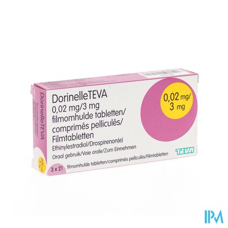 Dorinelle Theramex 3,00mg/0,02mg Comp Pell 3 X 21 1