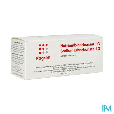 Natriumbicarbonaat 1g Ud Tabl 50 Fag