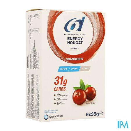 6d Energy Nougat Cranberry 6 X 35g