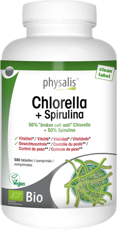 Physalis Chlorella + Spirulina 500mg Comp 500 2