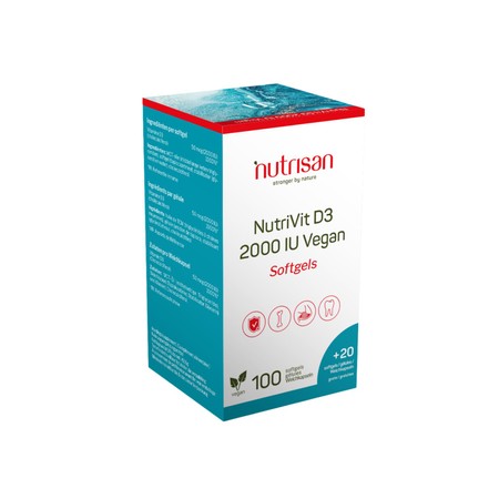 Nutrivit D3 2000 Iu Vegan Softgels 100+20 Gratis