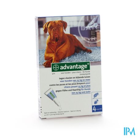 Advantage 400 Honden 25<40kg 4x4ml 1