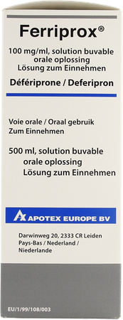 Ferriprox Sol Buv 100mg/ml 500ml 3