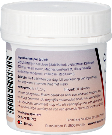 Reduced l-glutathion Comp 30 Deba 3