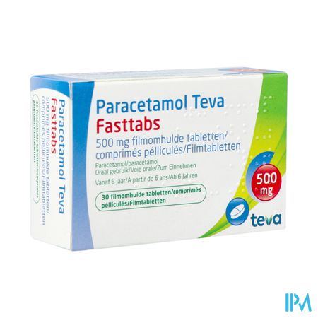 Paracetamol Teva Fasttabs Filmomh Tabl 30 X 500mg