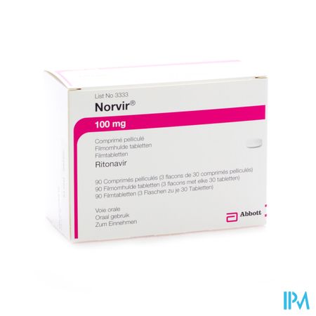 Norvir 100mg Filmomh Tabl 90 X 100mg