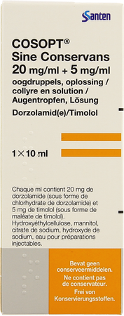Cosopt Sine Conservans 20mg/ml-5mg/ml Gutt 1x10ml 1
