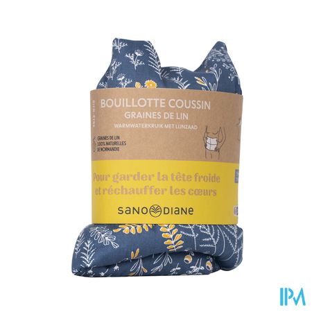 Sanodiane Bouillotte Coussin Gr Lin Fleurs