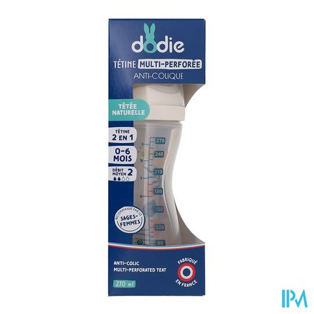 Dodie Zuigfles A/colic Speen&ring Roze +3m 150ml 1