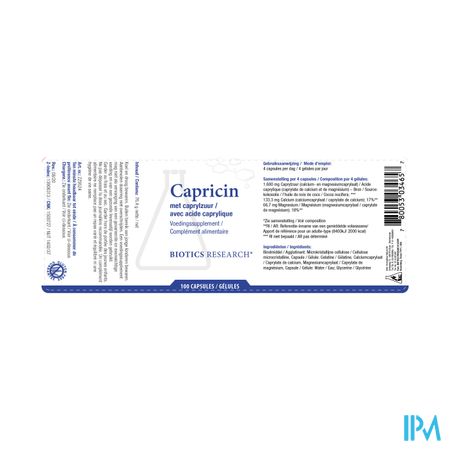 Capricin Biotics Caps 100 7