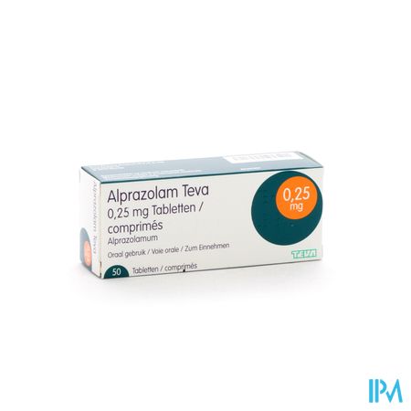 Alprazolam Teva Tabl 50 X 0,25mg
