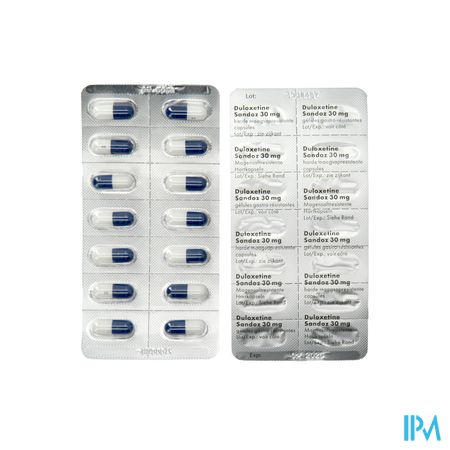 Duloxetine Sandoz 30mg Caps Dur Gastro Resist. 28 4