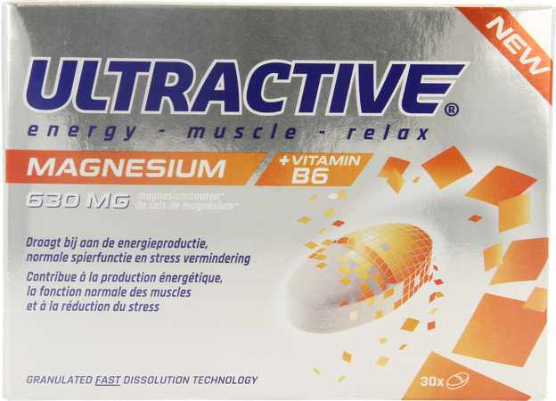 Ultractive Magnesium 630mg Comp 30 3