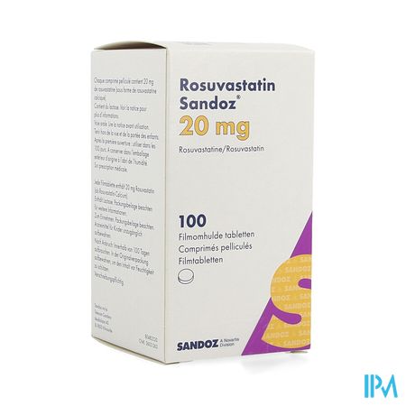 Rosuvastatin Sandoz 20mg Filmomh Tabl 100 Hdpe