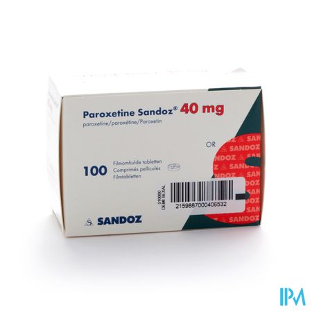 Paroxetine 40mg Sandoz Comp 100 X 40mg