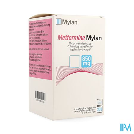 Metformine Viatris 850mg Comp Pell 200 Flacon 1