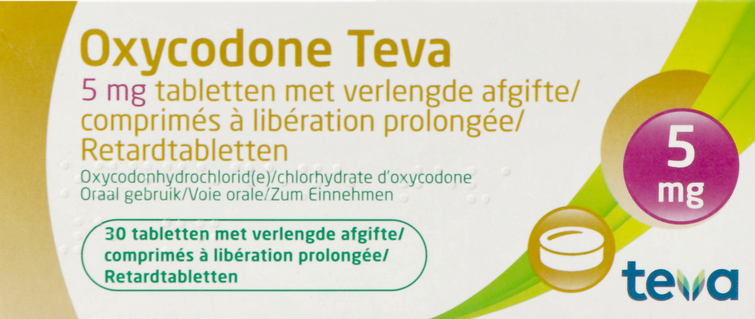 Oxycodone Teva 5mg Verlengde Afgifte Comp 30 3