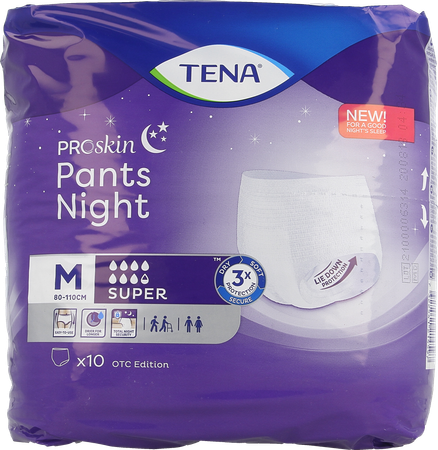 Tena Proskin Pants Night Super Medium 10 1