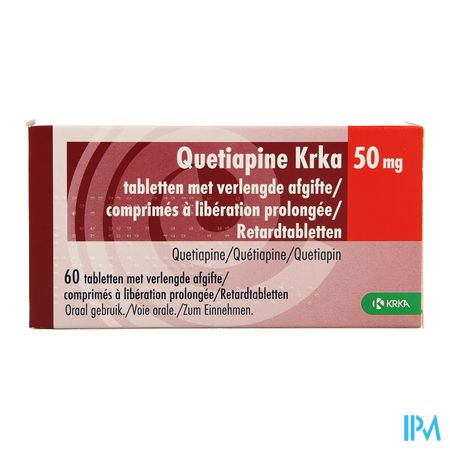 Quetiapine Krka 50mg Lib.prolongee Comp 60 1