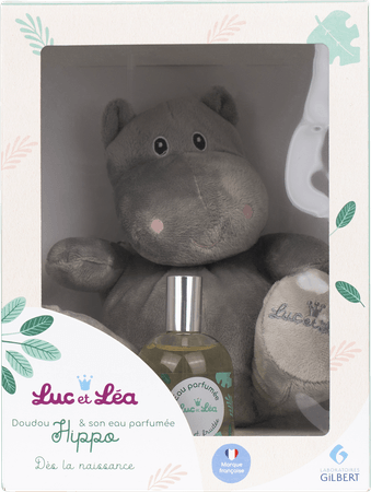 Luc&lea Koffertje Knuffel Nijlpaard + Parfum