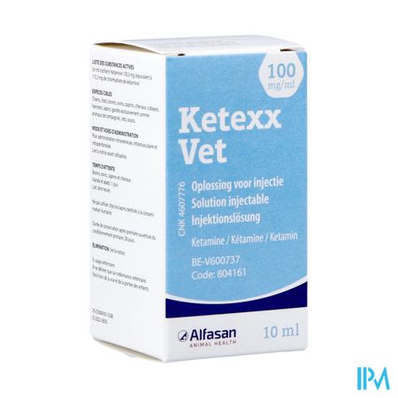 Ketexx Vet 100mg/ml Opl Inj 10ml