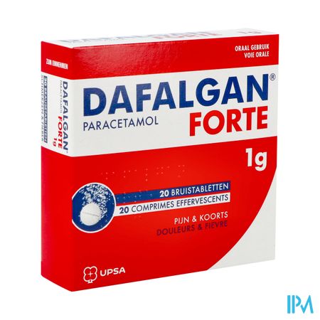 Dafalgan Forte 1g Bruistabletten 20