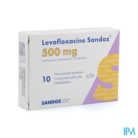 Levofloxacine Sandoz Filmomh 10 X 500mg