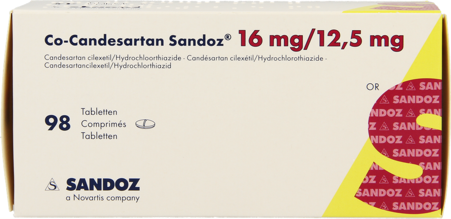 Co Candesartan Sandoz Tabl 98 X 16mg/12,5mg 3
