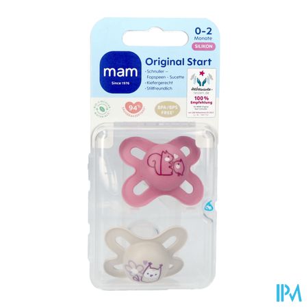 Mam Original Start Fopspeen Silic.pure 0-2m Pink 2 2