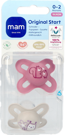 Mam Original Start Fopspeen Silic.pure 0-2m Pink 2 2