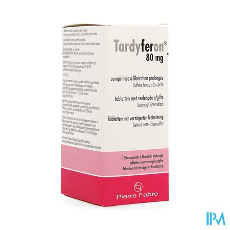 Tardyferon 80mg Lib.prolongee Comp 100 X 80mg Pip