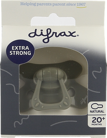 Difrax Fopspeen Natural 20m+ Uni Grijs 1