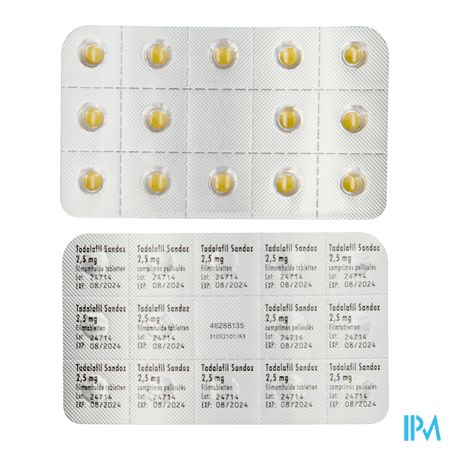 Tadalafil Sandoz 2,5mg Filmomh Tabl 28 X 2,5mg 3