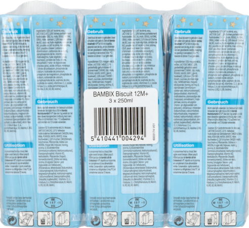 Bambix Groeimelk Biscuit 1+ 3x250ml 3