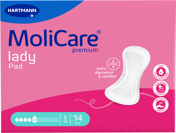 Molicare Premium Lady Pad 4,5 Drops 43x16cm 14 1